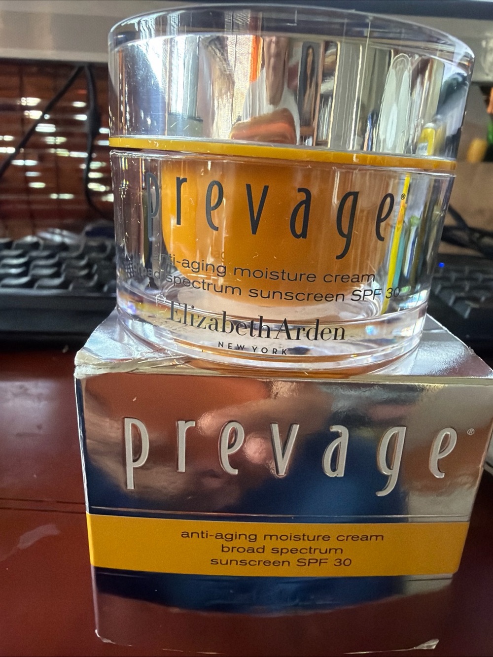Elizabeth Arden Prevage Moisture Cream - Yellow and Silver Packaging
